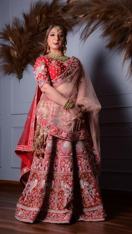 Traditional South Asian clothing with detailed embroidery