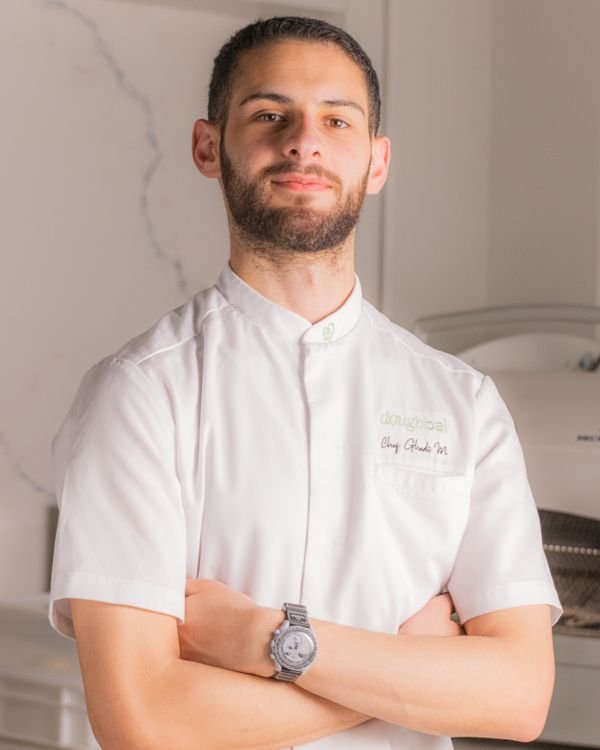 Chef wearing a professional white uniform